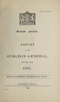 view Report of the Surgeon General / British Guiana.