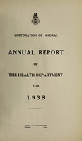 view Report of the Health Officer, Corporation of Madras Health Department.