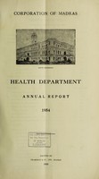 view Report of the Health Officer, Corporation of Madras Health Department.