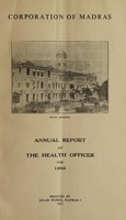 view Report of the Health Officer, Corporation of Madras Health Department.