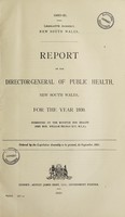 view Report of the Director-General of Public Health, New South Wales.