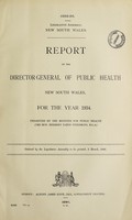 view Report of the Director-General of Public Health, New South Wales.