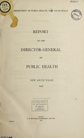 view Report of the Director-General of Public Health, New South Wales.