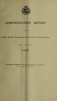 view Administration report of the Public Health Department of the City of Port-of-Spain.