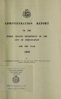 view Administration report of the Public Health Department of the City of Port-of-Spain.