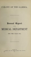 view Annual report of the Medical Department / Colony of the Gambia.