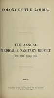 view Annual report of the Medical Department / Colony of the Gambia.