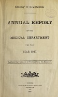 view Annual report of the Medical Department / Colony of Seychelles.