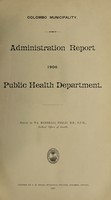 view Administration report / Public Health Department, Colombo Municipality.