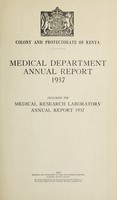 view Annual medical report / Colony and Protectorate of Kenya.