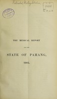 view The medical report for the State of Pahang.
