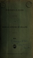 view Report of the Medical Officer of Health / Municipality of Colombo.