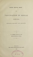 view 7th triennial report of vaccination in Bengal.