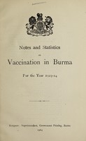 view Notes and statistics on vaccination in Burma.