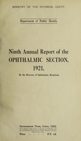 view Annual report on the ophthalmic section.