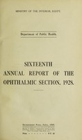 view Annual report on the ophthalmic section.