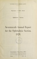 view Annual report on the ophthalmic section.