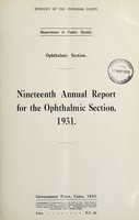 view Annual report on the ophthalmic section.