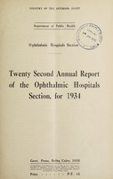 view Annual report on the ophthalmic section.