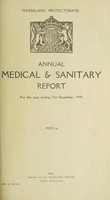 view Annual medical & sanitary report for the year ended.