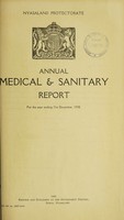 view Annual medical & sanitary report for the year ended.