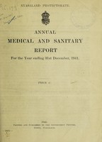 view Annual medical & sanitary report for the year ended.