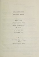 view Report of the Medical Officer of Health on the public health and sanitary circumstances of the city and borough of Pietermaritzburg.