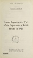 view Annual report on the work of the Ministry of Public Health / Egypt.