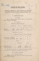 view Annual report of the Medical Department / Colony of the Gambia.