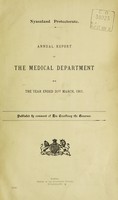 view Annual report on the Medical Department for the year ended 31st March, 1911 / Nyasaland Protectorate.