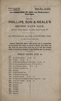 view Sales catalogue: Phillips, Son and Neale