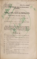 view Sales catalogue: Phillips, Son and Neale