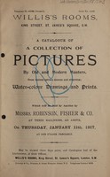 view Sales catalogue: Robinson Fisher and Co