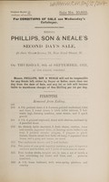 view Sales catalogue: Phillips, Son and Neale