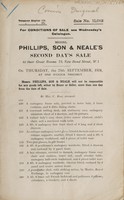 view Sales catalogue: Phillips, Son and Neale