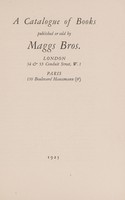 view Sales catalogue: Maggs Bros