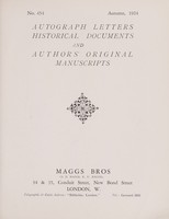 view Sales catalogue 454: Maggs Bros