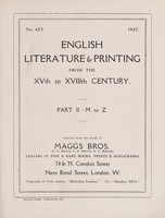 view Sales catalogue 423: Maggs Bros