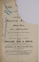 view Sales catalogue: Phillips, Son and Neale