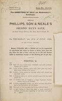 view Sales catalogue: Phillips, Son and Neale