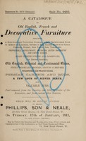 view Sales catalogue: Phillips, Son and Neale