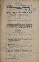 view Sales catalogue: Phillips, Son and Neale