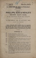 view Sales catalogue: Phillips, Son and Neale