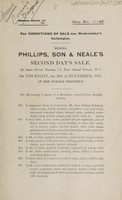 view Sales catalogue: Phillips, Son and Neale