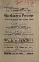 view Sales catalogue: Stevens