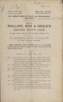 view Sales catalogue: Phillips, Son and Neale