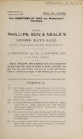 view Sales catalogue: Phillips, Son and Neale