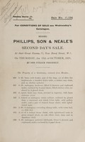 view Sales catalogue: Phillips, Son and Neale