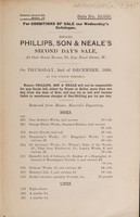 view Sales catalogue: Phillips, Son and Neale