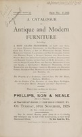 view Sales catalogue: Phillips, Son and Neale